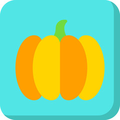 Pumpkin single vector icon illustration