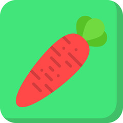 Carrot single vector icon illustration