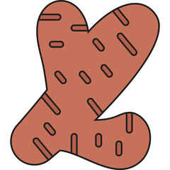 Ginger single vector icon illustration