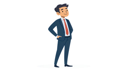 Obraz premium businessmen office workers character on white background PNG. AI GENERATED