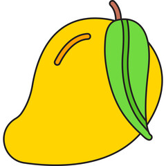 Mango single vector icon illustration