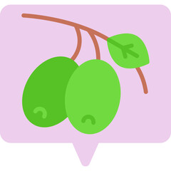 Olives single vector icon illustration