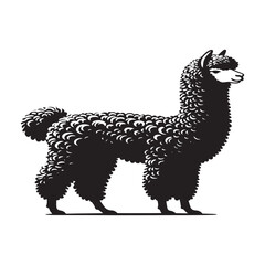 Whispers of the Andes: A Charming Collection of Alpaca Vector Silhouettes Capturing the Soft Elegance, Unique Shape, and Gentle Spirit of This Beloved South American Animal