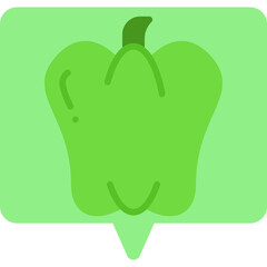 Pepper single vector icon illustration