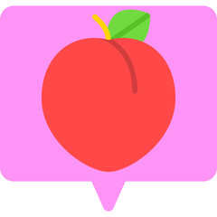 Plum single vector icon illustration
