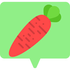 Carrot single vector icon illustration