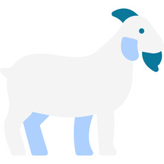 Goat single vector icon illustration