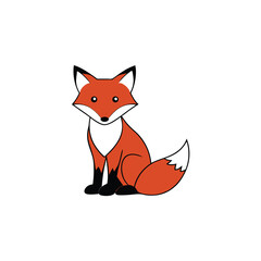 Fototapeta premium red fox cartoon