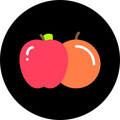 Fruits single vector icon illustration