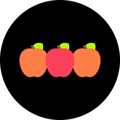 Apples single vector icon illustration