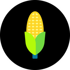 Corn single vector icon illustration