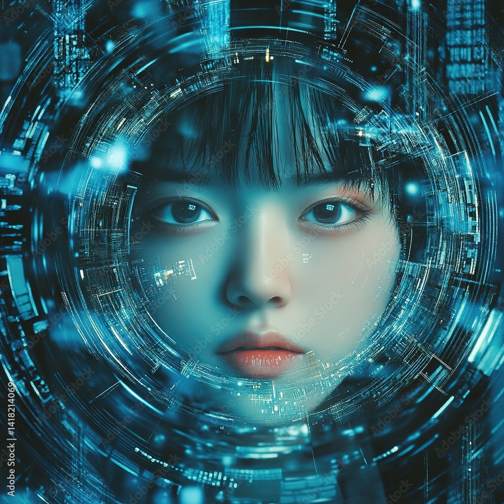 Aufkleber exploring virtual technology a futuristic perspective on human connection in digital environments