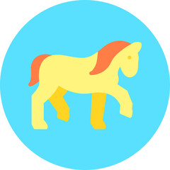 Horse single vector icon illustration