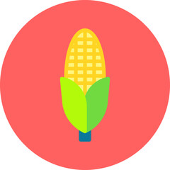 Corn single vector icon illustration