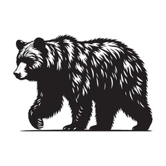 Shadows of the Wilderness: A Bold Collection of American Black Bear Vector Silhouettes Showcasing Strength, Solitude, and the Majestic Spirit of North America’s Forest Guardian