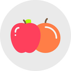 Fruits single vector icon illustration