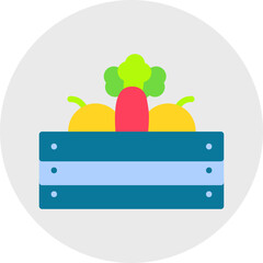 Harvested Vegetable single vector icon illustration