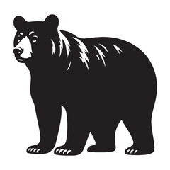 Shadows of the Wilderness: A Bold Collection of American Black Bear Vector Silhouettes Showcasing Strength, Solitude, and the Majestic Spirit of North America’s Forest Guardian