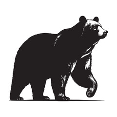 Shadows of the Wilderness: A Bold Collection of American Black Bear Vector Silhouettes Showcasing Strength, Solitude, and the Majestic Spirit of North America’s Forest Guardian