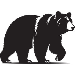 Shadows of the Wilderness: A Bold Collection of American Black Bear Vector Silhouettes Showcasing Strength, Solitude, and the Majestic Spirit of North America’s Forest Guardian