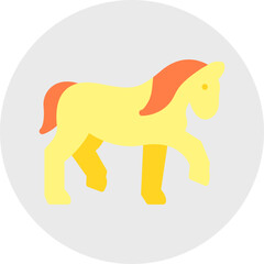 Horse single vector icon illustration