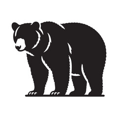 Shadows of the Wilderness: A Bold Collection of American Black Bear Vector Silhouettes Showcasing Strength, Solitude, and the Majestic Spirit of North America’s Forest Guardian