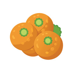 Obraz premium cookies on white background