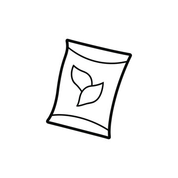 seed packet simple black outline clip art preview