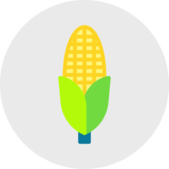 Corn single vector icon illustration
