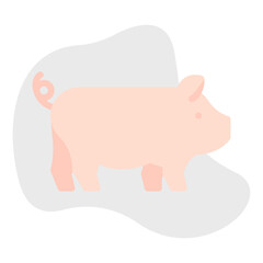 Farm Animal single vector icon illustration