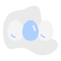 Eggs single vector icon illustration