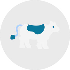 Obraz premium Cow single vector icon illustration
