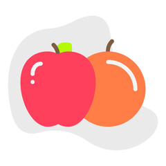 Fruits single vector icon illustration