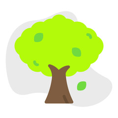 Tree single vector icon illustration