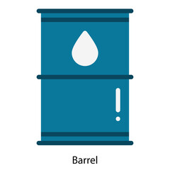 Barrel single vector icon illustration