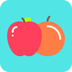 Fruits single vector icon illustration