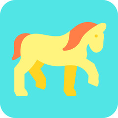 Horse single vector icon illustration