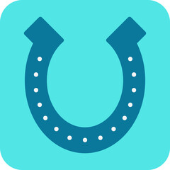 Horse Shoe single vector icon illustration