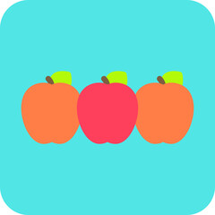 Apples single vector icon illustration