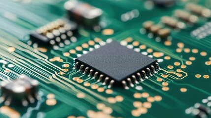 Obraz premium Exploring organic tech fusion cells and circuitry integration in high-tech environments