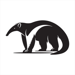 Curious Snouts of the Wild: A Unique Collection of Anteater Vector Silhouettes Highlighting the Distinct Form, Gentle Nature, and Insect-Hunting Charm of These Fascinating Creatures