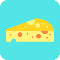 Cheese single vector icon illustration