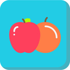 Fruits single vector icon illustration
