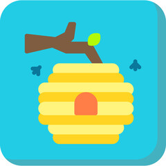 Hive single vector icon illustration