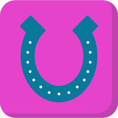 Horse Shoe single vector icon illustration