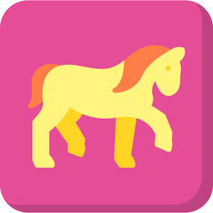 Horse single vector icon illustration
