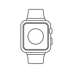Smartwatches Outline on White Background Vector
