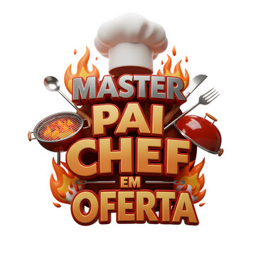 selo 3d dia dos pais master chef oferta