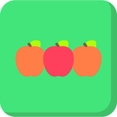 Apples single vector icon illustration