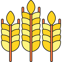 Wheat single vector icon illustration